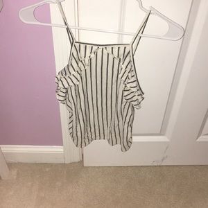 Heather grey and white tank